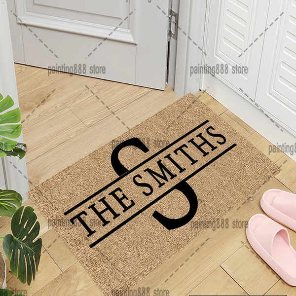 Elegant Personalized Oriental Front Door Mat